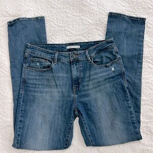 Levi Strauss & Co Mid Rise Skinny Jeans Size 31-Five Pocket, Medium Wash Denim